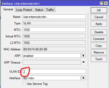 A VLAN interface under the Ethernet one, remember to use VLAN Id 2.