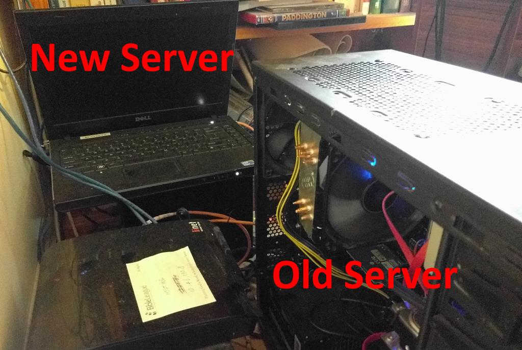 My (old) new server! And my actual old server.