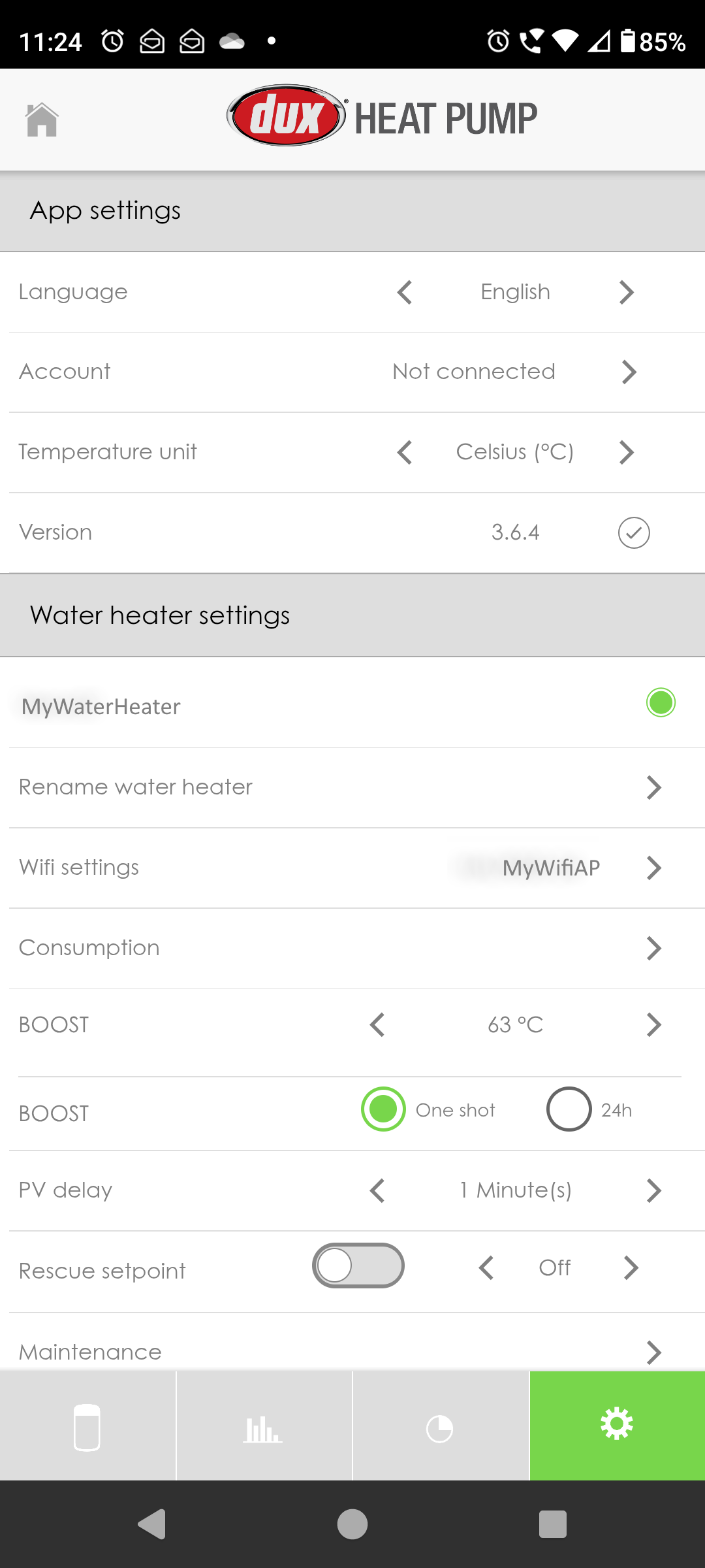 App Settings Screen