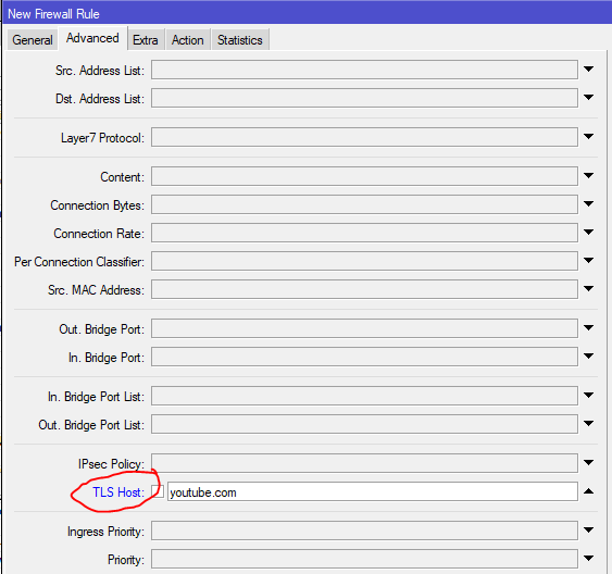 Firewall TLS Host