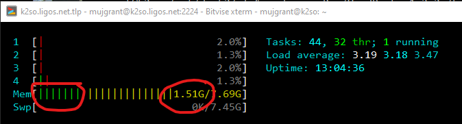 ZFS uses lots of RAM.