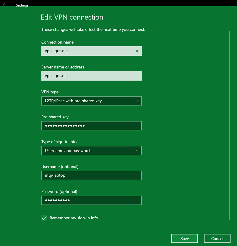 VPN Connection Details in Windows 10