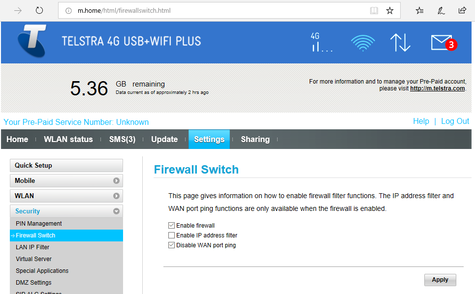 Configuration Page