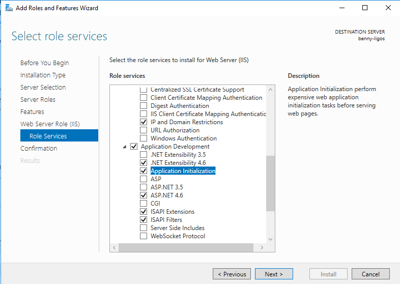 Add IIS Features