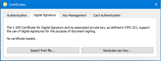 Empty Digital Signature Slot.