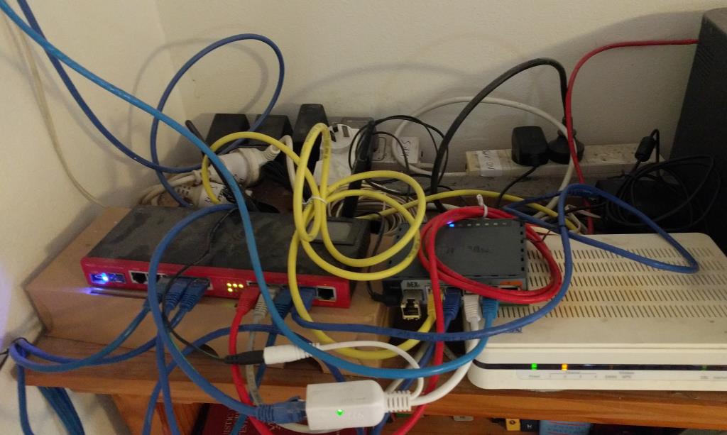 Networking Gear After Change-Over (somehow all the cables got messier)