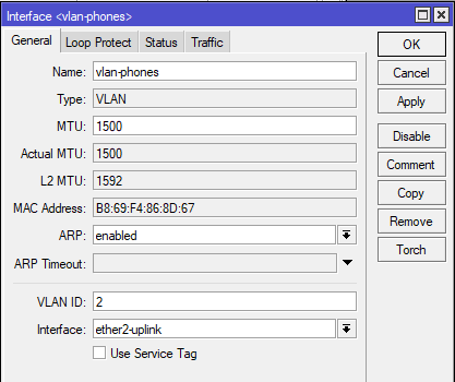 Example vLAN Interface