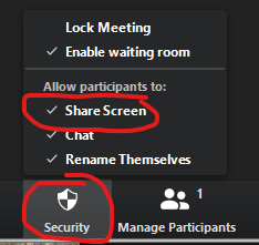 Once you start the meeting, you can disable screen sharing