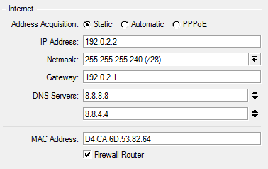 Static IP Connection