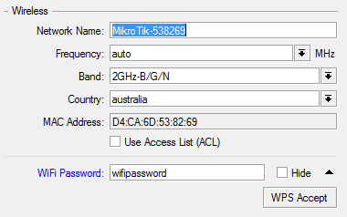 WiFi configuration